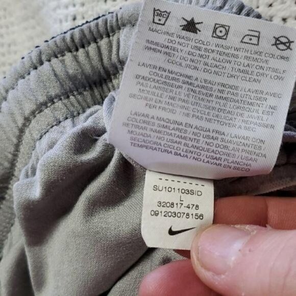 Nike DriFit Cinched Sz. S Blue Swim Trunks with Interior Pocket - Picture 3 of 12